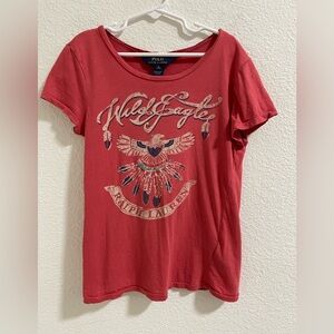 Polo by Ralph Lauren distressed Red Graphic Tee